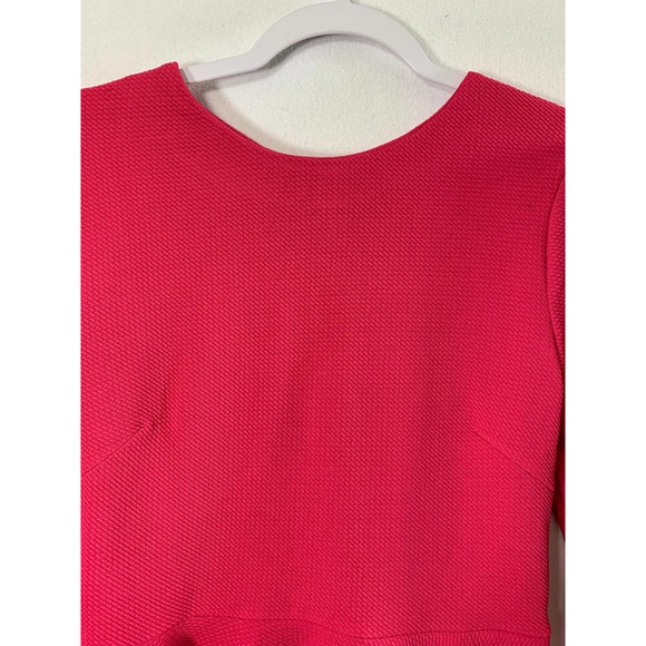 Favlux‎ Fashion Top Womens Medium Flare Hem Skater Fuchsia Pink Long Sleeve - Picture 10 of 12